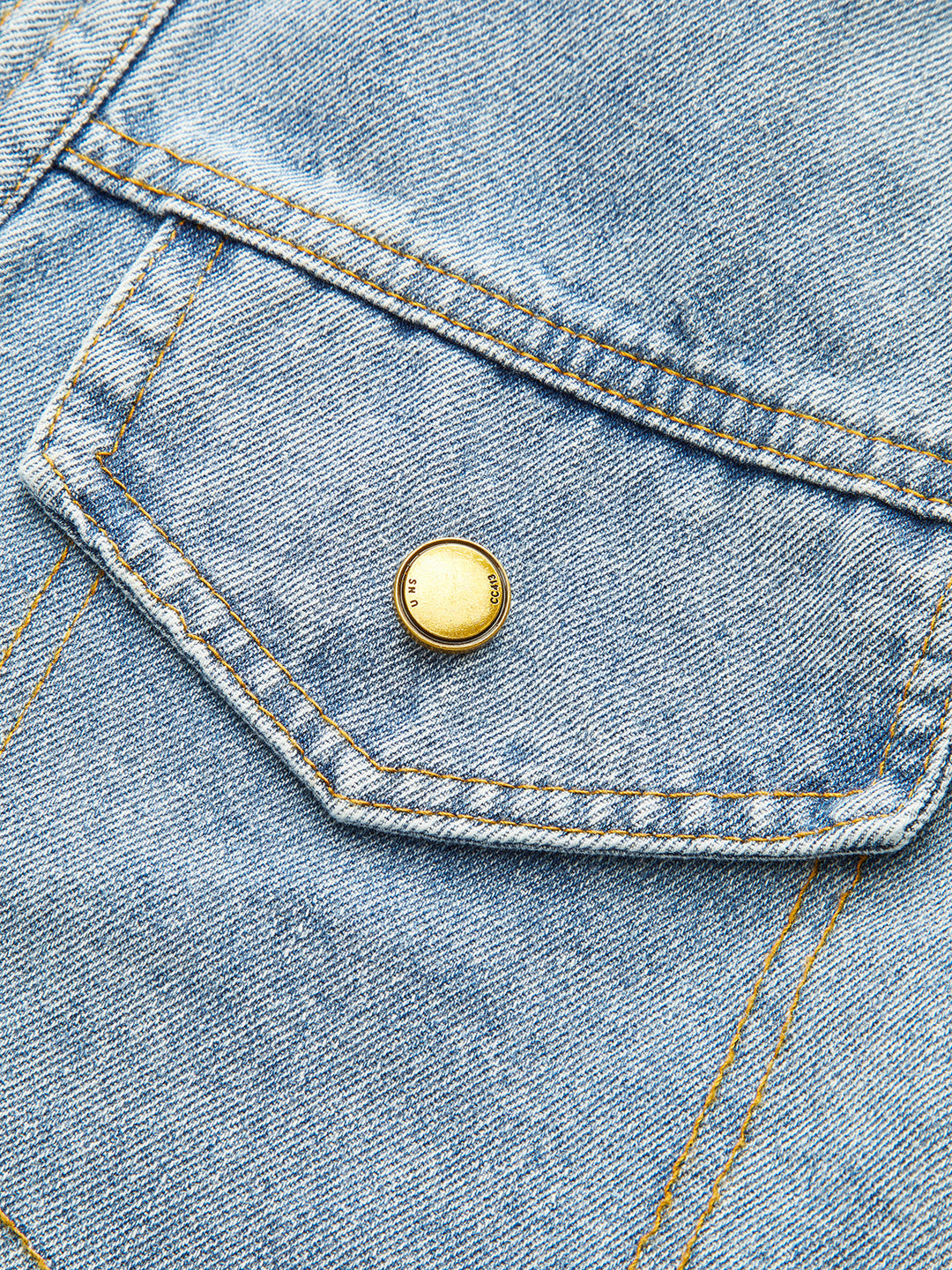 V Yaka Panel Detaylı Jean Hırka