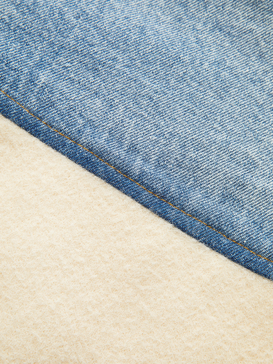 V Yaka Panel Detaylı Jean Hırka