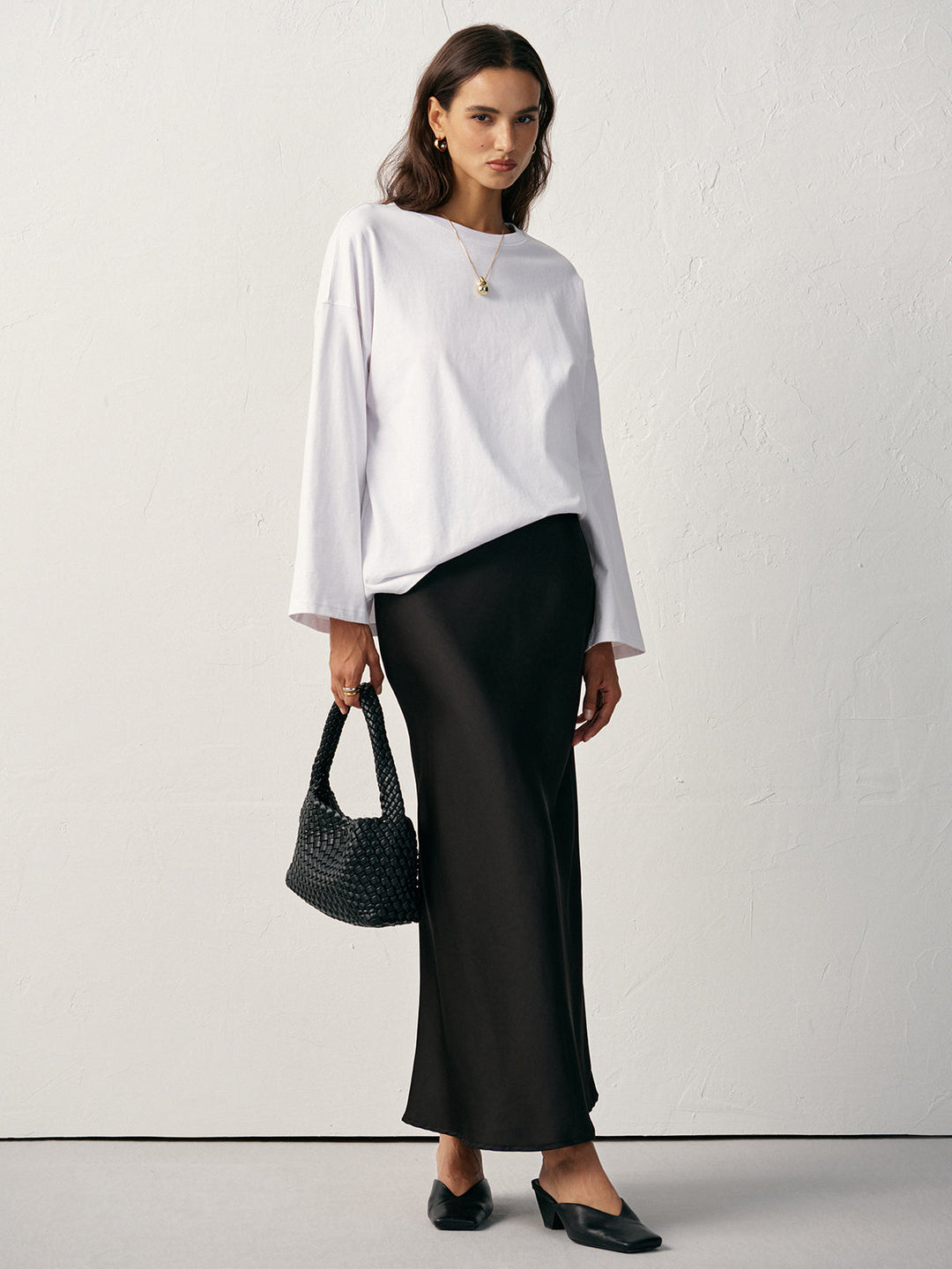 Uzun Kollu Pamuk Tişört