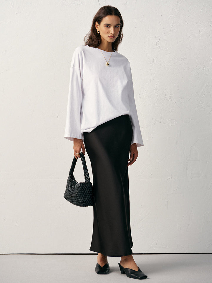 Uzun Kollu Pamuk Tişört