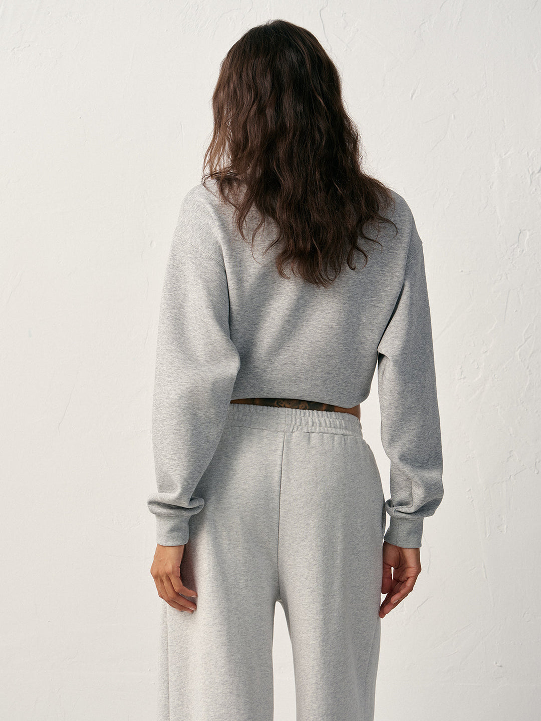 Pamuk Karışımlı Yuvarlak Yaka Sweatshirt