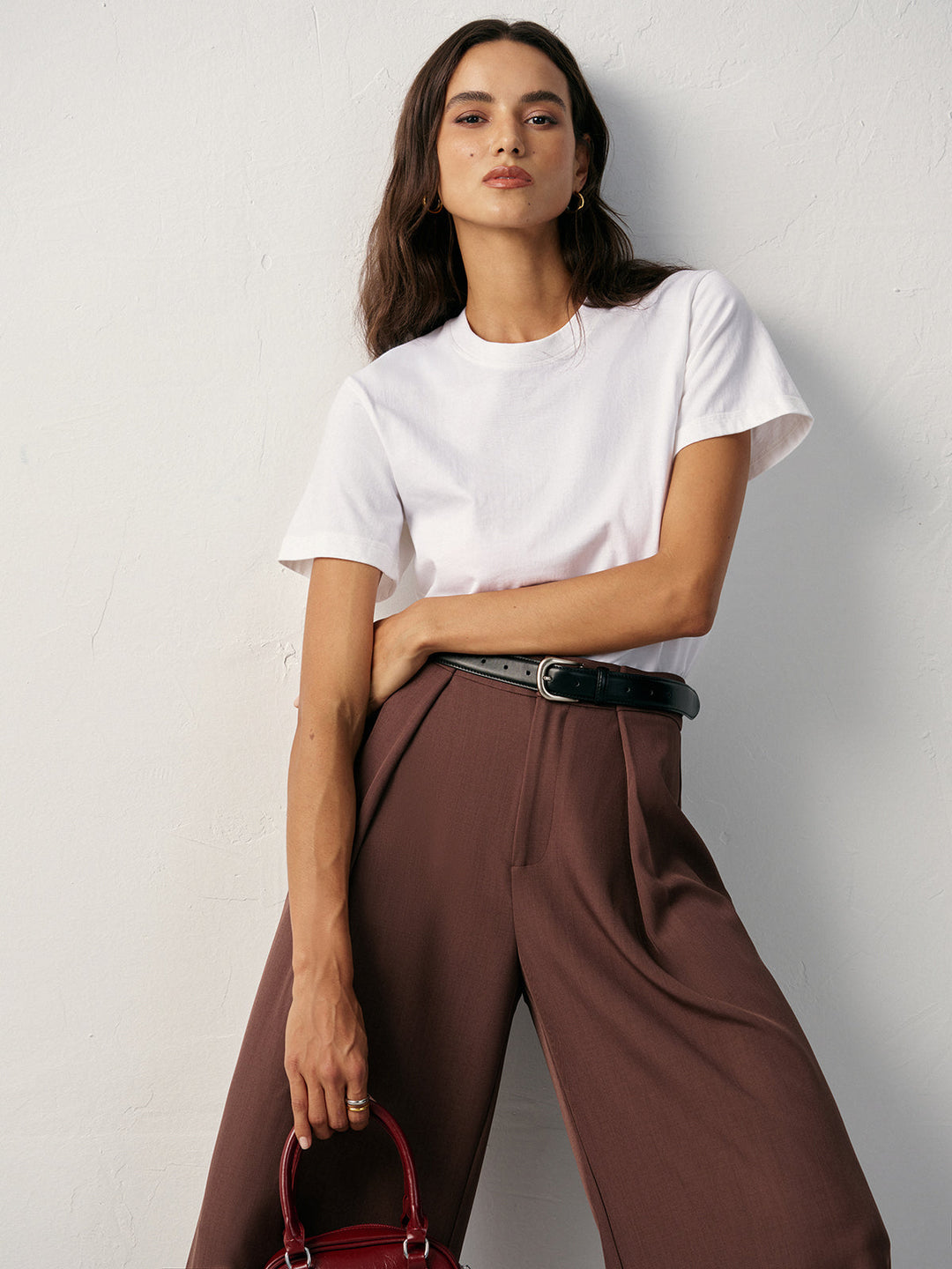 Su Geçirmez Pamuk Yuvarlak Yaka Tişört