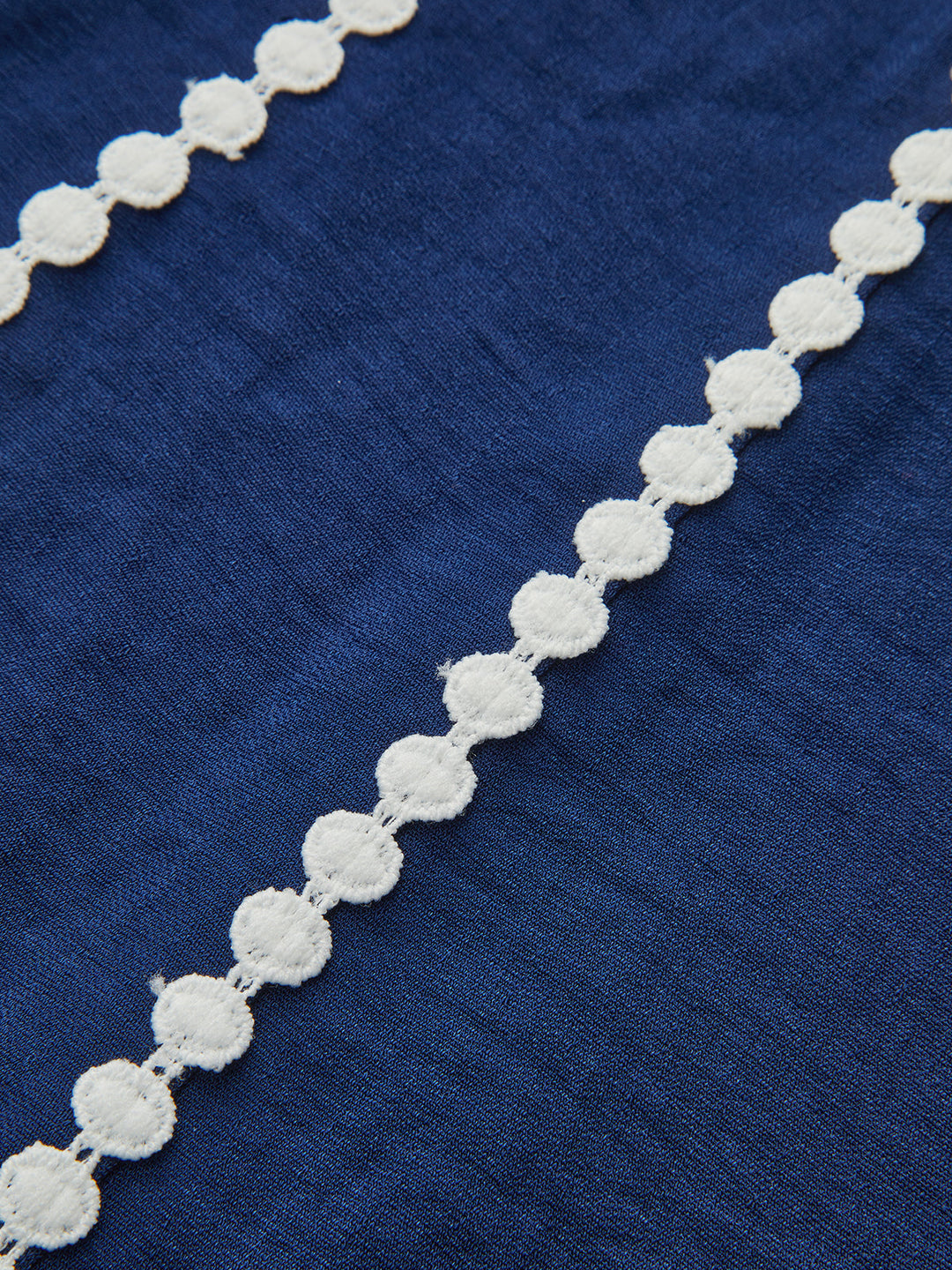 Kontrast Dantelli Kuşaklı Gömlek Elbise