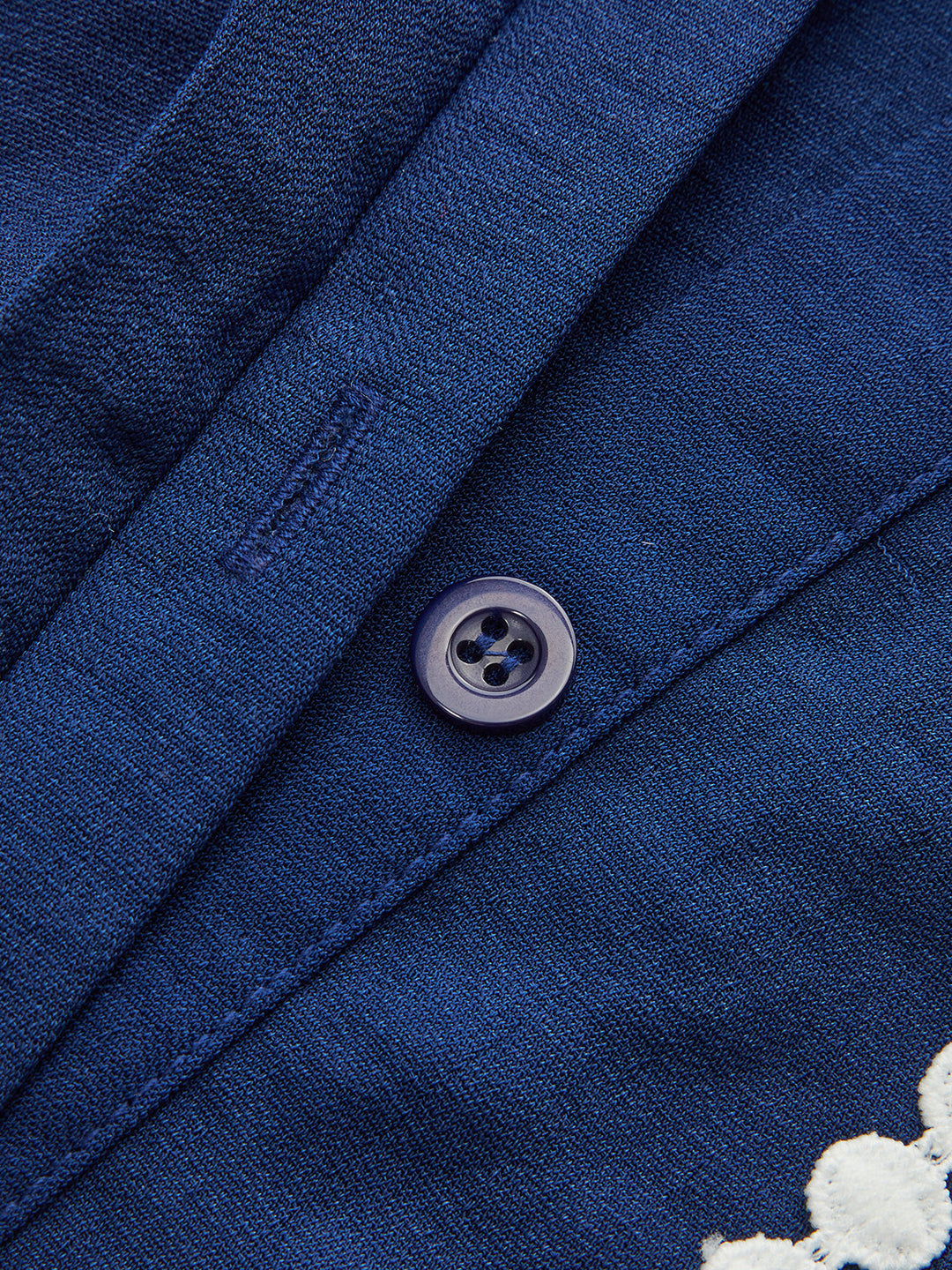 Kontrast Dantelli Kuşaklı Gömlek Elbise