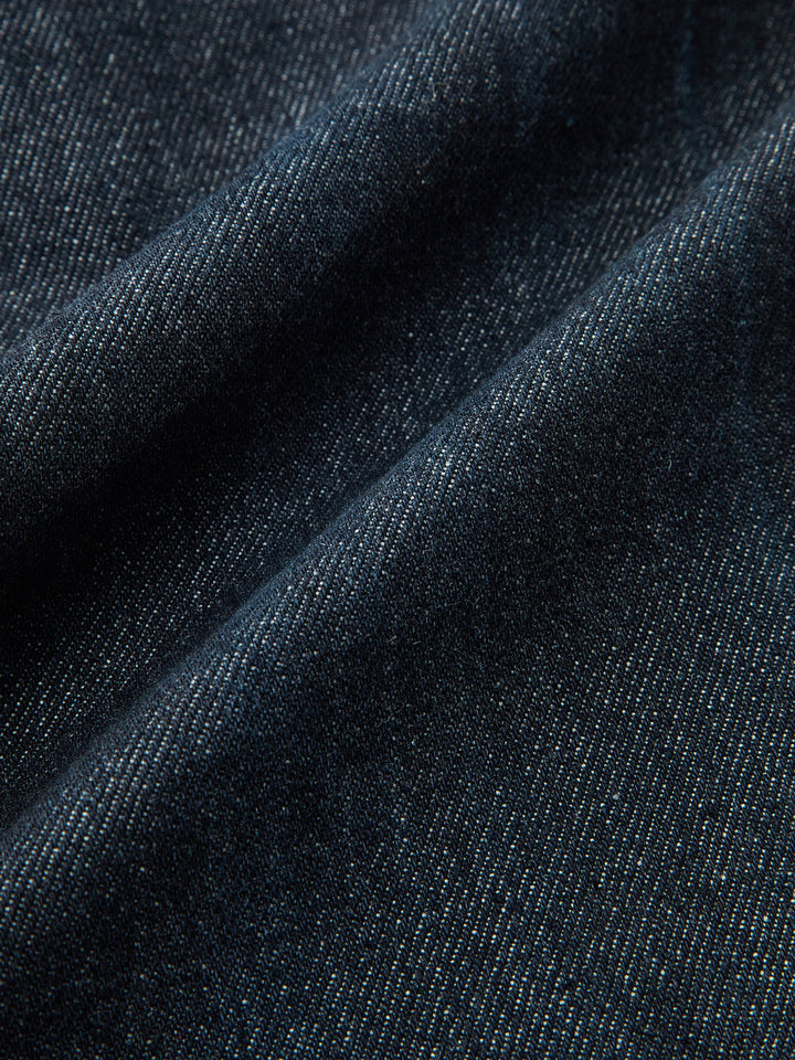 Yüksek Bel Paça Katlamalı Bol Paça Kot Pantolon