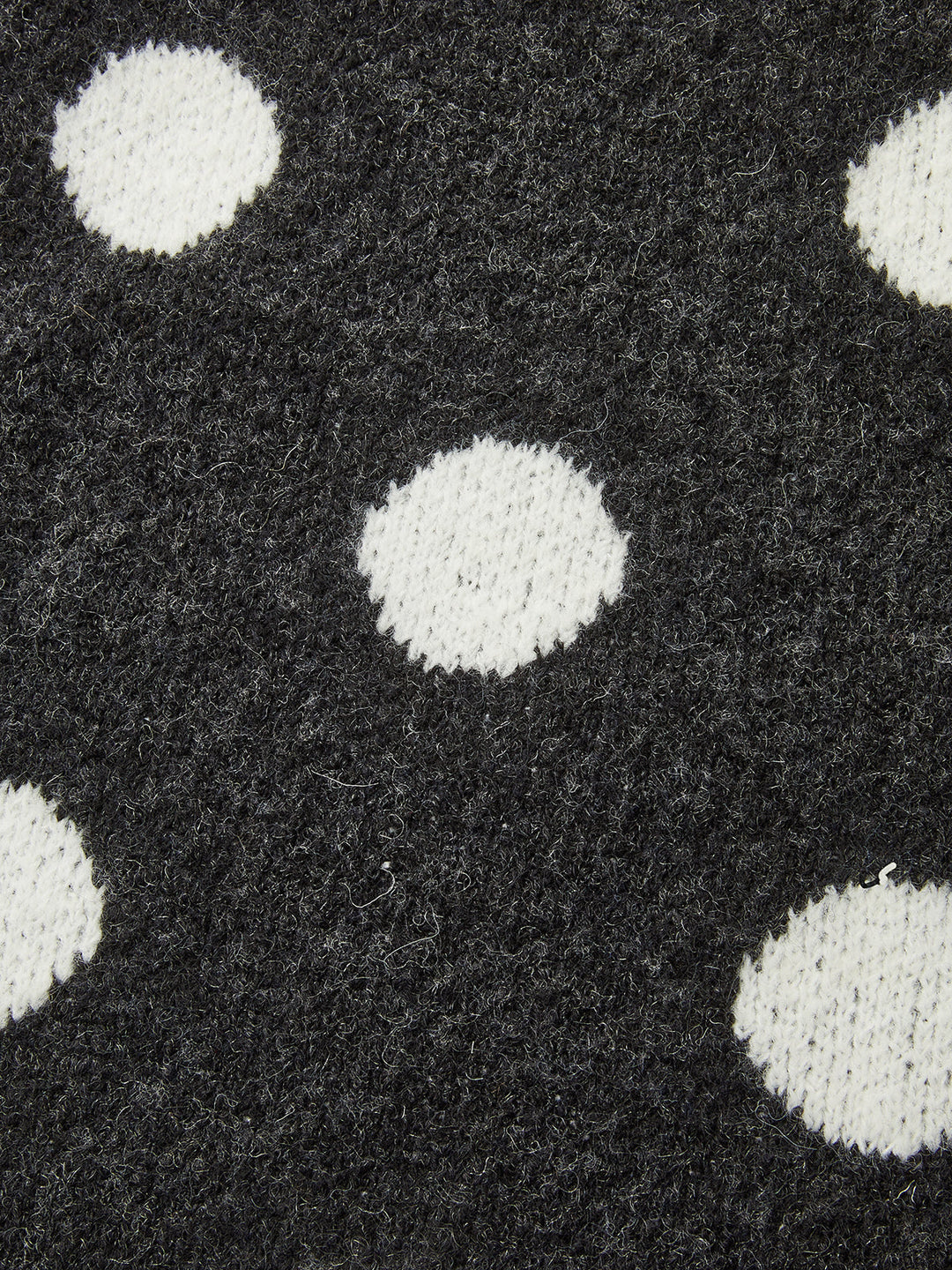 Kırk Yıl Kolu Puantiyeli Yün Karışımı Kazak