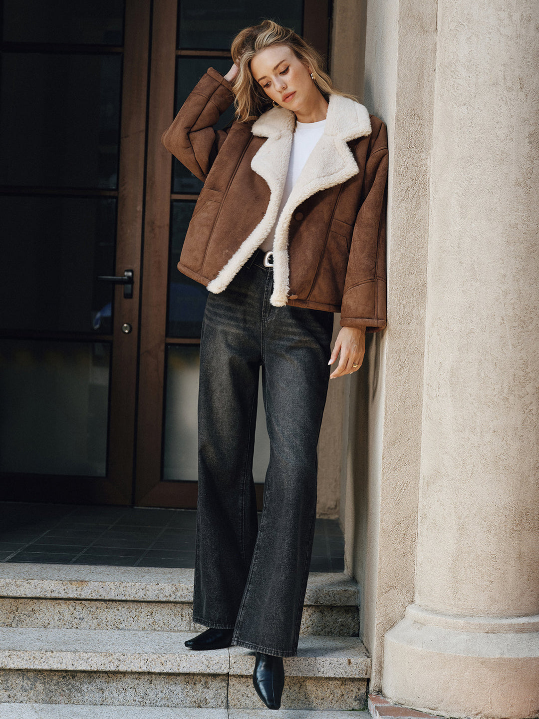 polar astarlı yaka kaban