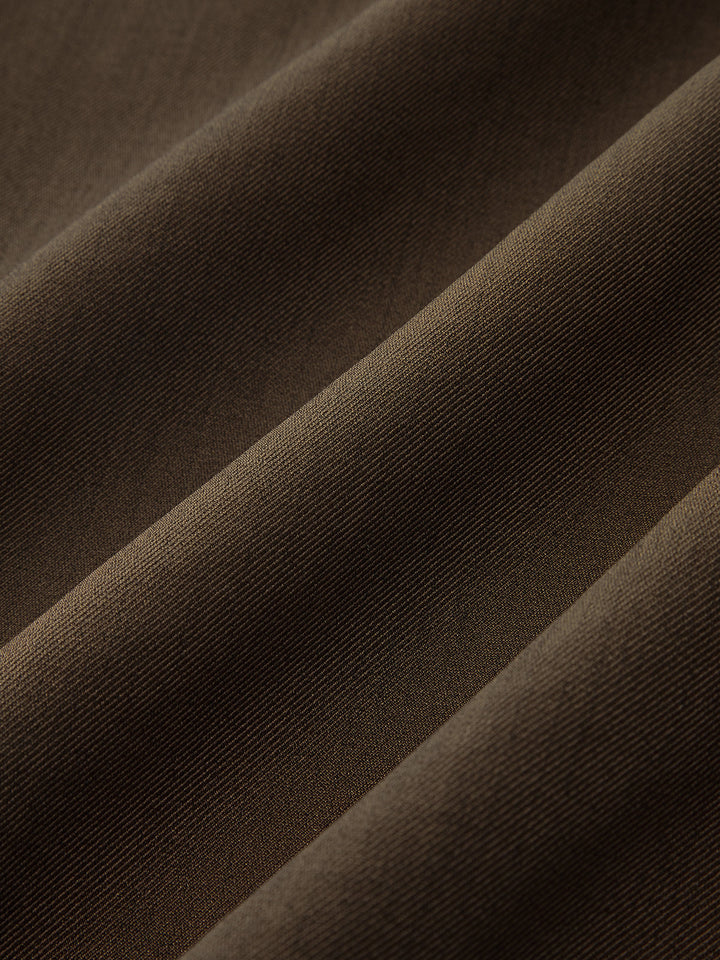 Düğmeli Uzun Kollu Midi Elbise