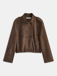Suni Süet Kısa Biker Ceket