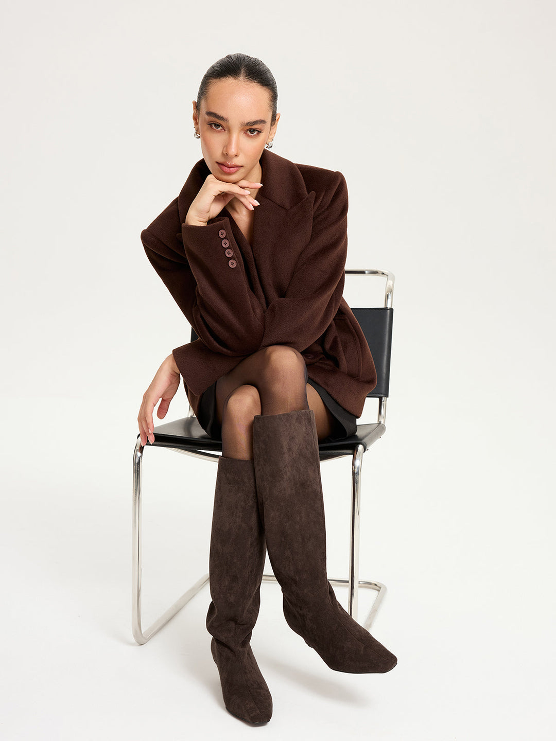 Suni Süet Diz Ultı Çizmeler