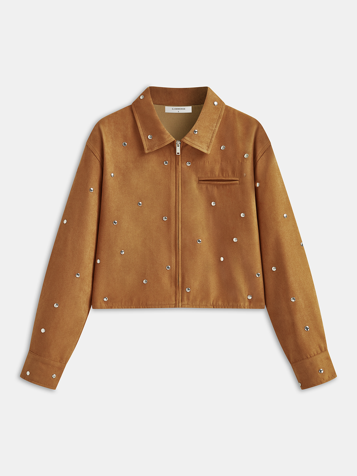 Şık Tasarım Süet Ceket