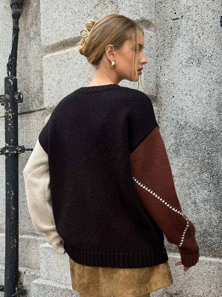 Çok Renkli Örgü Kazak