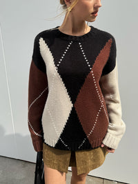 Çok Renkli Örgü Kazak