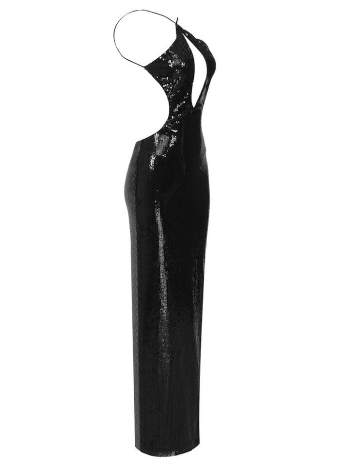 Louisa Sırtı Açık Pul Detaylı Elbise