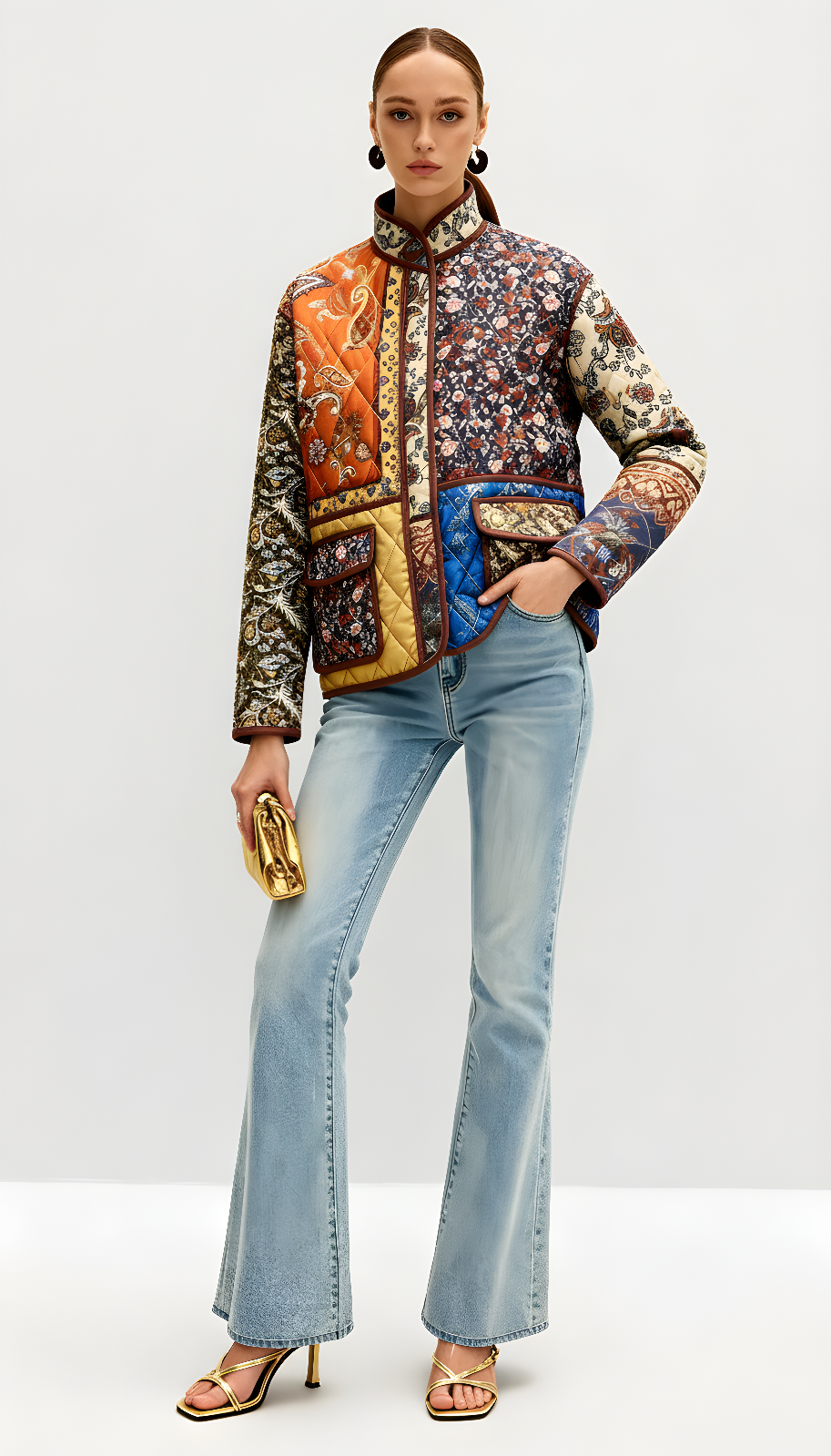 Koyu Patchwork Ceket