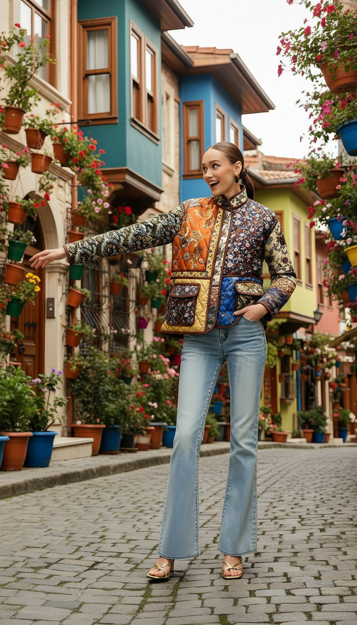 Koyu Patchwork Ceket